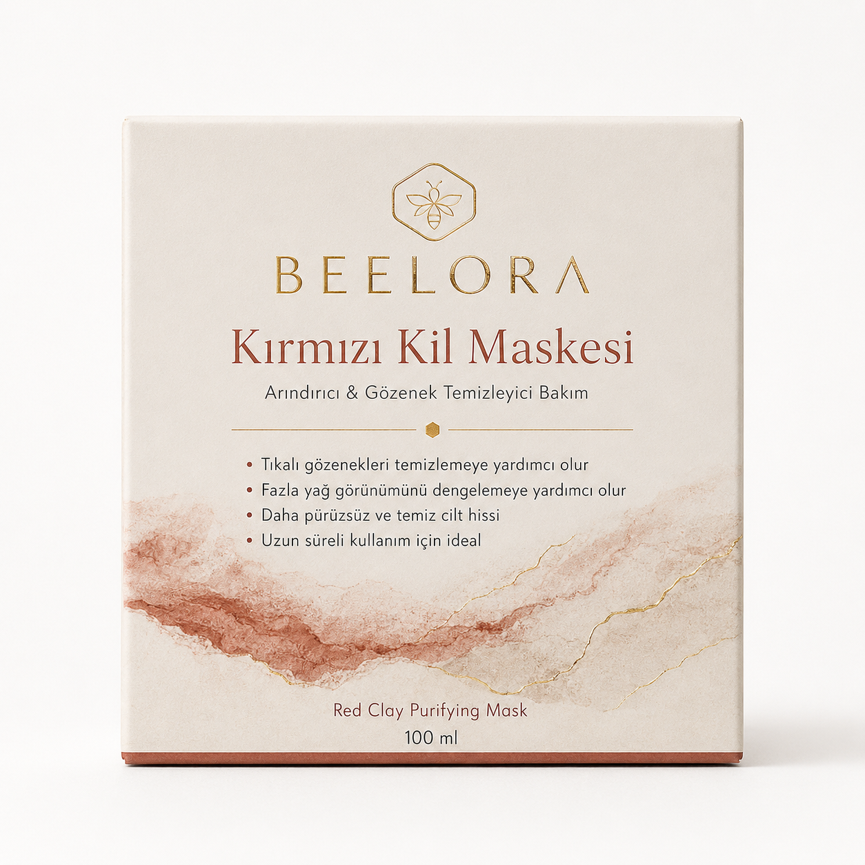 BeeLora Kırmızı Kil Maskesi