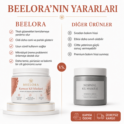 BeeLora Kırmızı Kil Maskesi