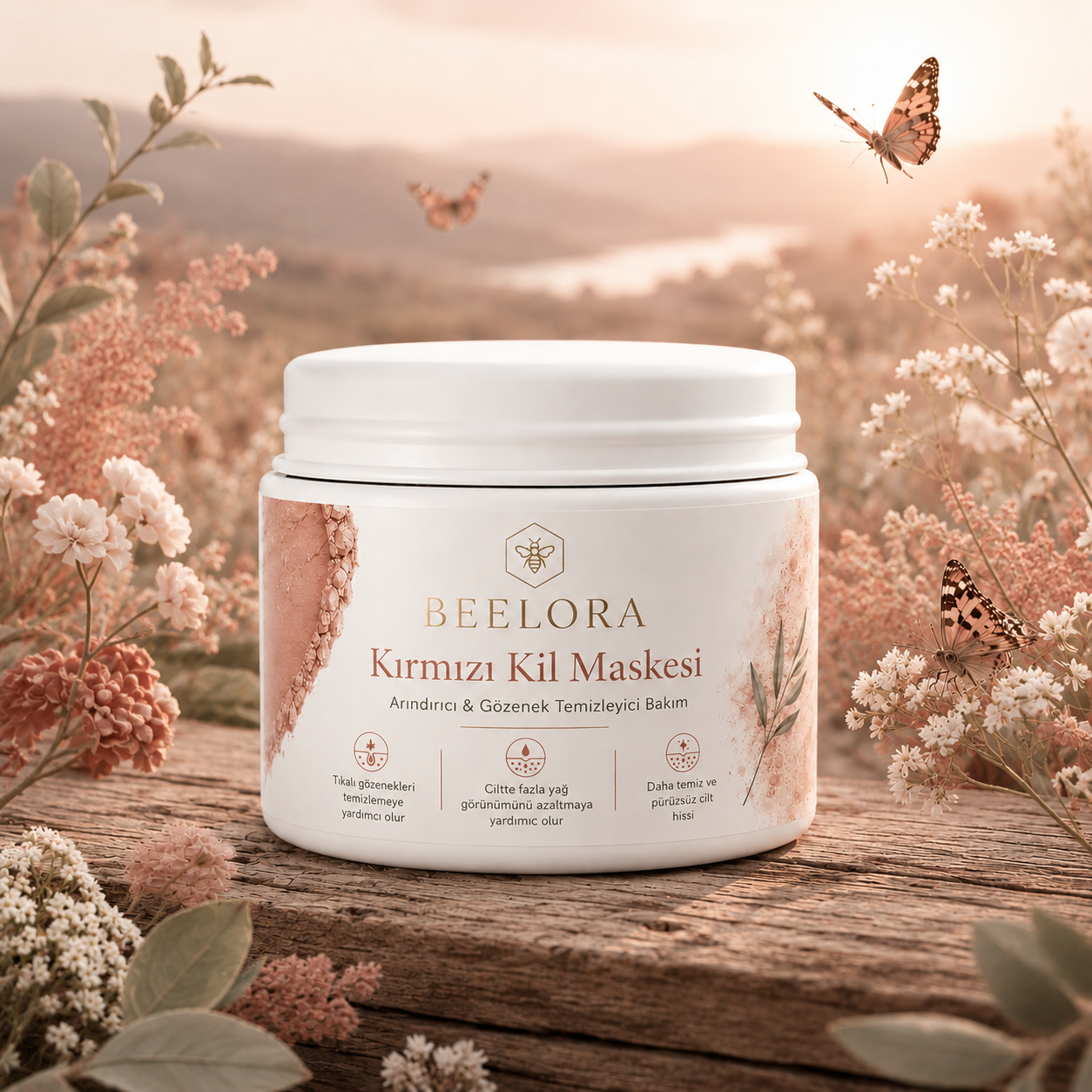 BeeLora Kırmızı Kil Maskesi