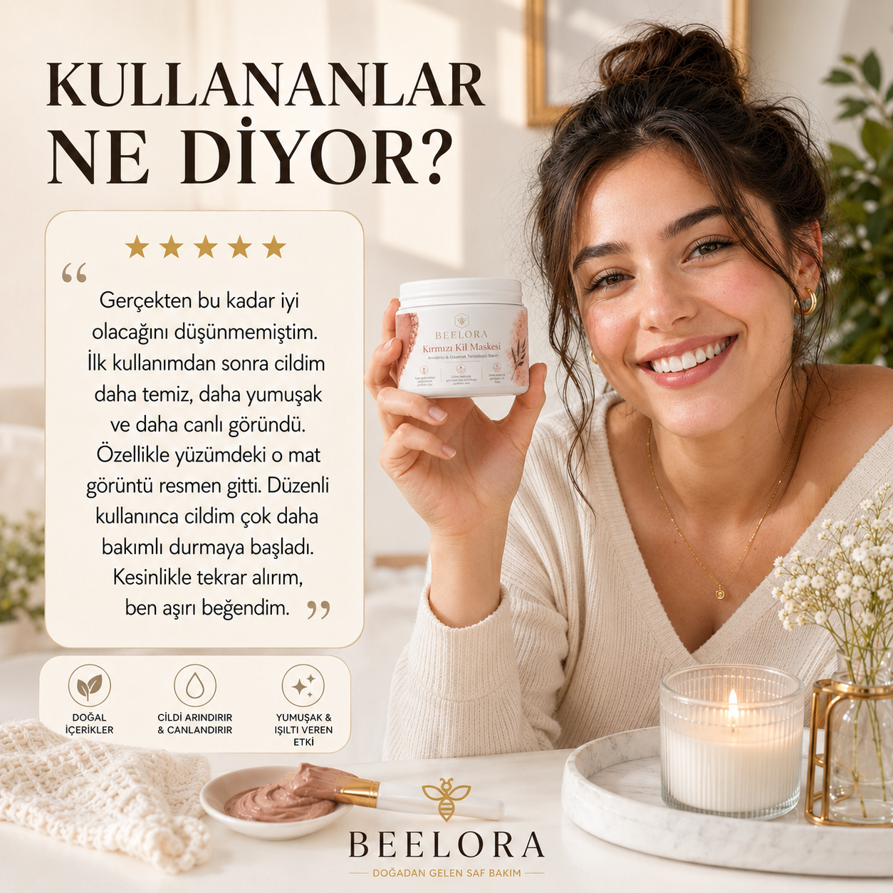 BeeLora Kırmızı Kil Maskesi